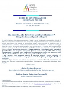 Autoformazione curatori 26 ottobre 2017  e  30 novembre 2017